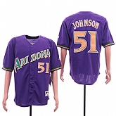 Diamondbacks 51 Randy Johnson Purple Cool Base Jersey Sguo,baseball caps,new era cap wholesale,wholesale hats